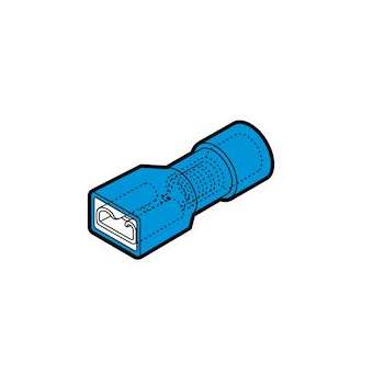 Clip femelle complètement isolé bleu (1,5 à 2,5 mm²) - 4,8 X 0,8 mm|Cembre-CMBBF-F408P