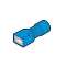 Clip femelle complètement isolé bleu (1,5 à 2,5 mm²) - 4,8 X 0,8 mm