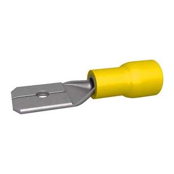 Clip pré-isolé mâle 4-6 mm² 6.3 x 0.8 mm jaune (x 100)|Bizline-BIZ240020
