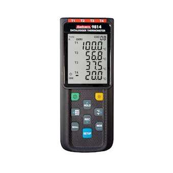Thermomètre 4 entrées quadruple afficheur. Thermocouple de type K,J,E,T avec USB|Sefram instruments-FR4SEFRAM9814