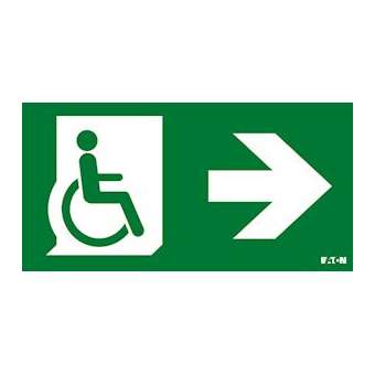 Picto PMR pour ULTRALED 2 / PLANETE 2Flèche Droite|Eaton Luminox-LUMFT2EDPICTODMR