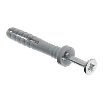 Cheville à frapper D 8 x 80 mm avec collerette plate renforcée et vis (x 50)|Bizline-BIZ720123