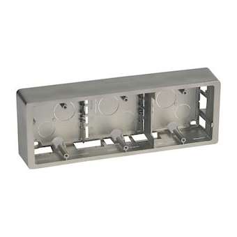 Cadre saillie Céliane 3 postes horizontal ou vertical titane|Legrand-LEG080246