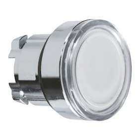 Harmony XB4 - tête bouton poussoir lumineux DEL - D22 - blanc|Schneider Electric-SCHZB4BW313