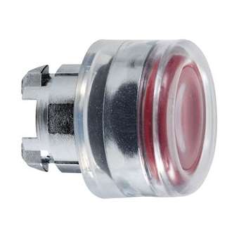 Harmony XB4 - tête bouton poussoir lumineux DEL - D22 - capuchonné - rouge|Schneider Electric-SCHZB4BW543