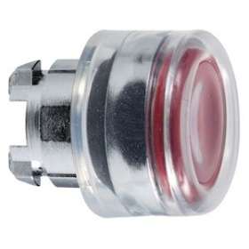 Harmony XB4 - tête bouton poussoir lumineux DEL - D22 - capuchonné - rouge|Schneider Electric-SCHZB4BW543