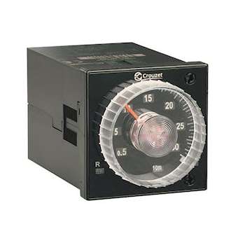 Analog Timer, Tmr48 A, Panel Mount, 12-240 Vdc/ 24-240 Vac, 2X5A|Crouzet-CRT88886106