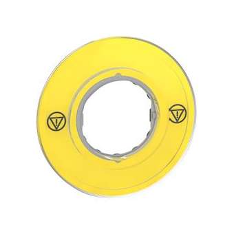 Harmony - étiquette circulaire jaune 3D sans texte - D60|Schneider Electric-SCHZBY9121