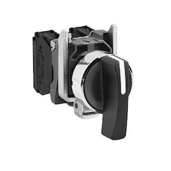 Harmony XB4 - bouton tournant à crosse - D22 - 3 pos rap C - noir - 2F - vis ét|Schneider Electric-SCHXB4BJ53