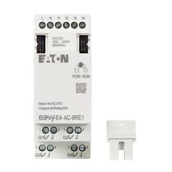 Extension E/S, 100-240 V AC/DC, 4 entrées TOR, 4 sorties relais|Eaton industries-EONEASY-E4-AC-8RE1