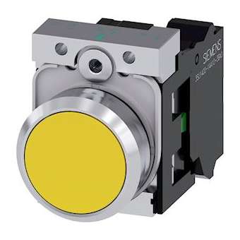 BOUTON-POUSSOIR, JAUNE|Siemens Industries et Infrastructures-SIE3SU1150-0AB30-1BA0