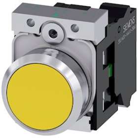 BOUTON-POUSSOIR, JAUNE|Siemens Industries et Infrastructures-SIE3SU1150-0AB30-1BA0