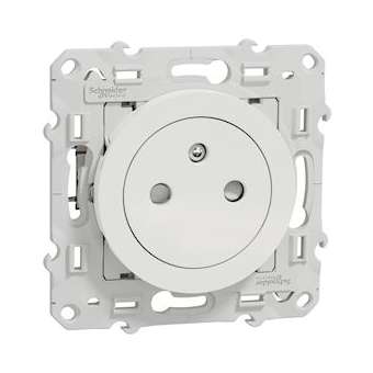 Odace - Prise de courant 2P+T affleurante - Blanc - avec griffes|Schneider Electric-SCHS525052