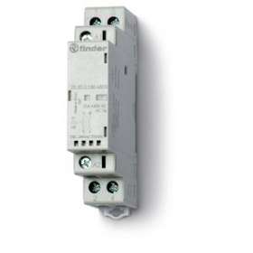 Contacteur 2NO 25A 24V AC/DC, AgSnO2, indicateur méca + LED|Finder-FID223200244320