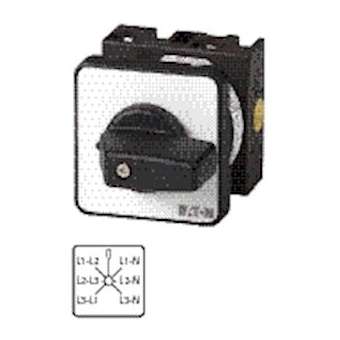 Commutateur de voltmètre, Contacts: 6, 20 A, à accrochage, encastré|Eaton industries-EONT0-3-8007-E