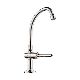 TEMPOSTOP lav. M1/2' rob. pilier col de cygne à levier L.200|Delabie-DL5737202