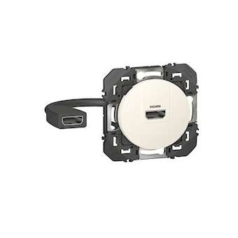 Prise HDMI préconnectorisée version 2.0 dooxie finition blanc|Legrand-LEG600385