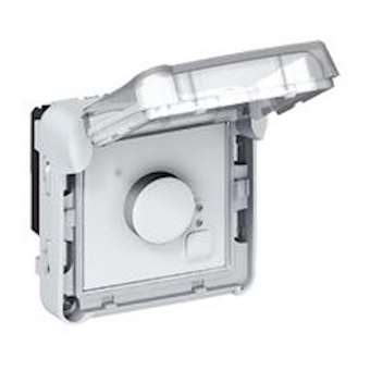 Thermostat électronique d'ambiance Plexo composable IP55 250V - gris et blanc|Legrand-LEG069508