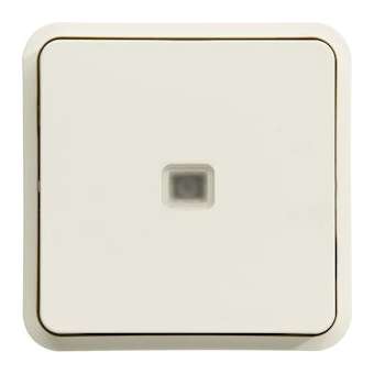 cubyko Poussoir à fermeture 1F à voyant témoin associable blanc IP55|Hager-HAGWNA023B