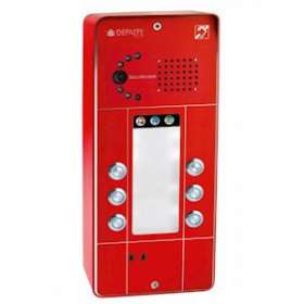 Portier mains-libres SecurAccess PMR IP CAM 6 BT Rouge|Depaepe-DEPPX406R