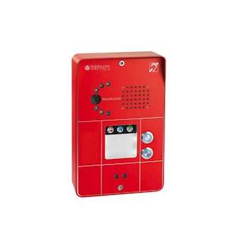 Portier mains-libres SecurAccess PMR Compact 2 BT Rouge Caméra IP|Depaepe-DEPPX002R-CI