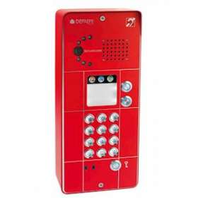 Portier mains-libres SecurAccess PMR IP CAM Clavier 2 BT Rouge|Depaepe-DEPPX502R