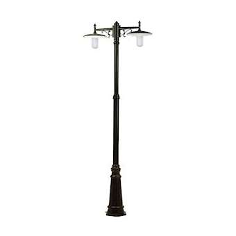 TOSCANE - Lant.+Mat IP43 IK02, noir, E27 2x57W max., lampe non incl., haut.2,33m|Aric-ARI4083