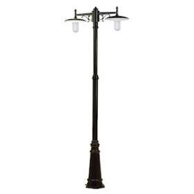 TOSCANE - Lant.+Mat IP43 IK02, noir, E27 2x57W max., lampe non incl., haut.2,33m|Aric-ARI4083
