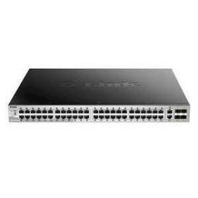 Switch L2+ 48 ports Gigabit PoE/PoE+, 2 ports 10GBASE-T & 4 SFP+ PoE 370W|Dlink-DLKDGS313054PSSI