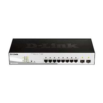 Smart 8 ports 10/100/1000Mbps PoE + 2 ports SFP - PoE 802.3af - Budget PoE 45W|Dlink-DLKDGS121008PE