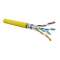 Câble CAT7 4 paires AWG23 S/FTP LSOH-FR Cca, Jaune (touret de 500 m)