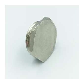 Bouchon plat 6 pans - Pg 9 - laiton nickelé|Eaton Capri-CAP190904