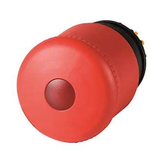 Bouton d'arrêt d'urgence, 38 mm, à LED, déverrouillage par traction|Eaton industries-EONM22-PVL