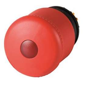 Bouton d'arrêt d'urgence, 38 mm, à LED, déverrouillage par traction|Eaton industries-EONM22-PVL