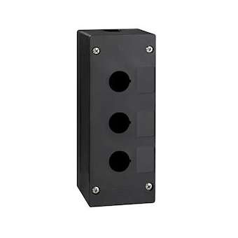Harmony - boite à boutons vide XALG - XB5 D 22mm - 3 trous - plastique - noir|Schneider Electric-SCHXALG030