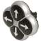 Bouton-poussoir 4 positions, noir/gris, à rappel, titan|Eaton industries-EONM22-D4-S-X7