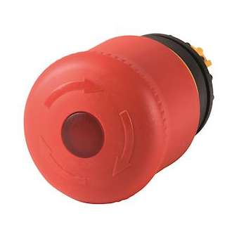 Arrêt d'urgence, 38mm, déverr. Rotation, lumineux, rouge|Eaton industries-EONM22-PVLT