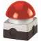 Coupure pompiers, 1F+1O, bouton ' coup de poing ' rouge, montage en saillie