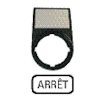 Support, +étiquette, ARRET|Eaton industries-EONM22S-ST-F0