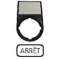 Support, +étiquette, ARRET|Eaton industries-EONM22S-ST-F0