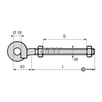 Boulon queue de cochon 12x300|sm-ci-SICBQC12300