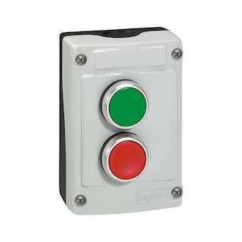 Boîte à bouton Osmoz avec 2 boutons à impulsion vert/rouge - couvercle gris|Legrand-LEG024230