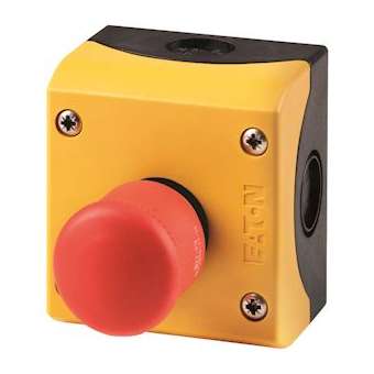 Coffret, Boutons d'arrêt d'urgence, 38 mm, non lumineux, par traction, 1 O, 1 F|Eaton industries-EONM22-PV-CKC11-IY