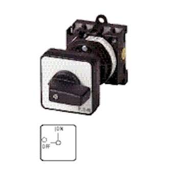Inter. Marche-Arrêt, 2 pôles, 20 A, 90 DEG, encastré, fixation arrière|Eaton industries-EONT0-1-102-Z