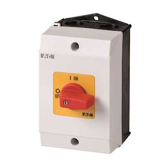 Inter. Marche-Arrêt, 2 pôles, 20 A, Fonctions d'ARRÊT D'URGENCE, 90DEG, en saill|Eaton industries-EONT0-1-102-I1-RT