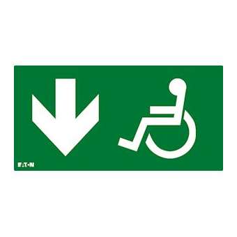 Picto PMR pour ULTRALED 2 et PLANETE 2Bas DIN4844|Eaton Luminox-LUMFT2EDPICTODMD1