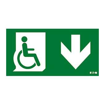 Picto PMR pour ULTRALED 2 / PLANETE 2Flèche Bas|Eaton Luminox-LUMFT2EDPICTODMD