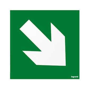 Etiquette de signalisation avec flèche à 45DEG repositionnable et recyclable|Legrand-LEG062687