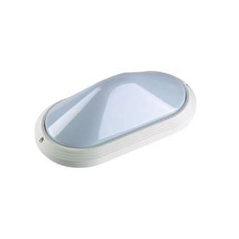 OVO 330 - Hublot Ext. IP65 IK10, ovale, blanc, E27 75W max., lpe non incl.|Aric-ARI1736