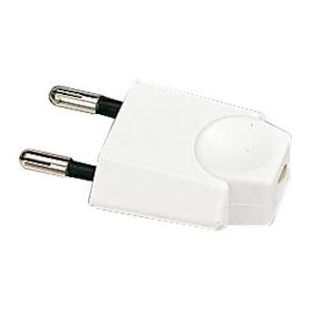 Fiche mâle 6A 2P blanc EAN|Ebenoïd-EBE320260